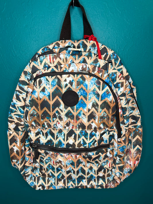 Blue & White multi color Backpack